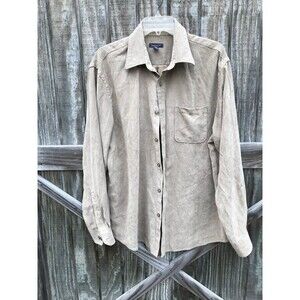 VAN HEUSEN BUTTON DOWN SHIRT MENS SIZE LARGE